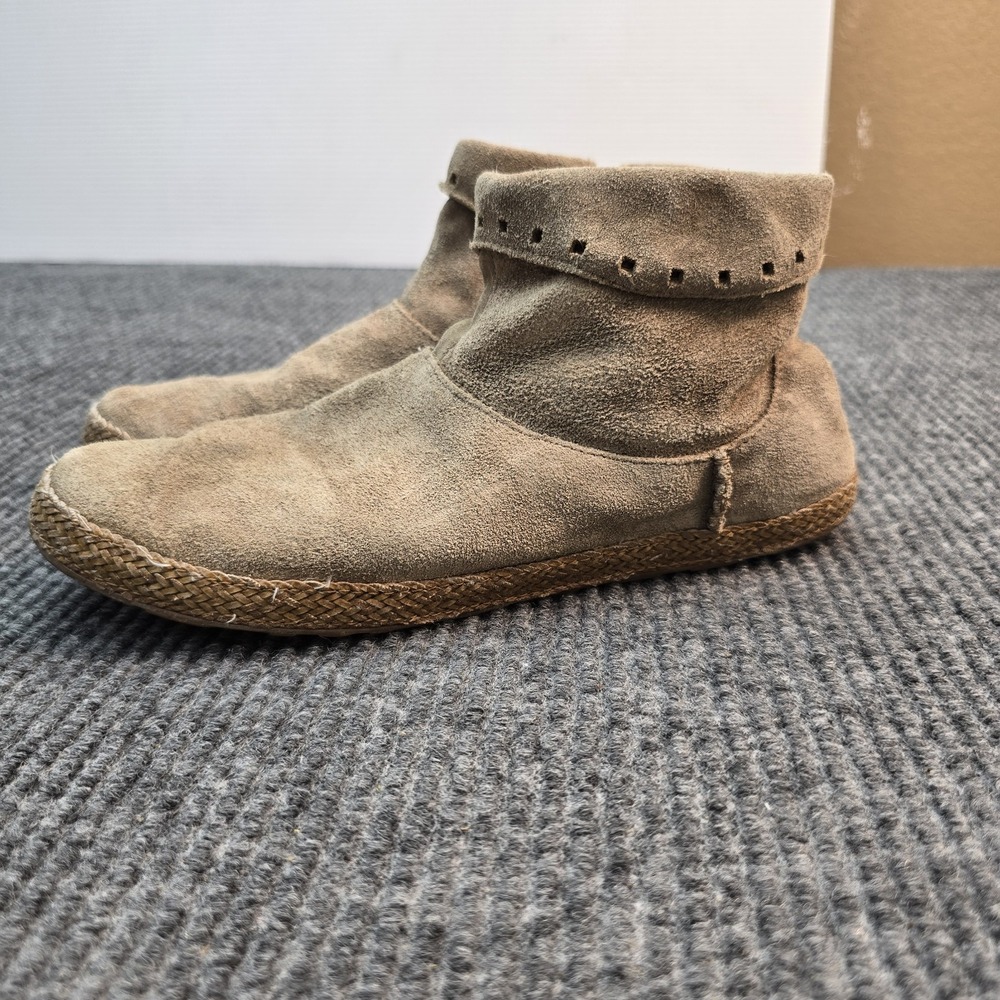 UGG Womens Size 8.5 M Brown‎ Suede Zip Ankle Fashion Boots Bootie - Picture 8 of 9